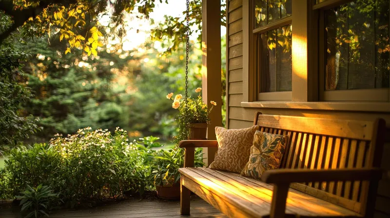 Jardín tranquilo de un hogar geriátrico